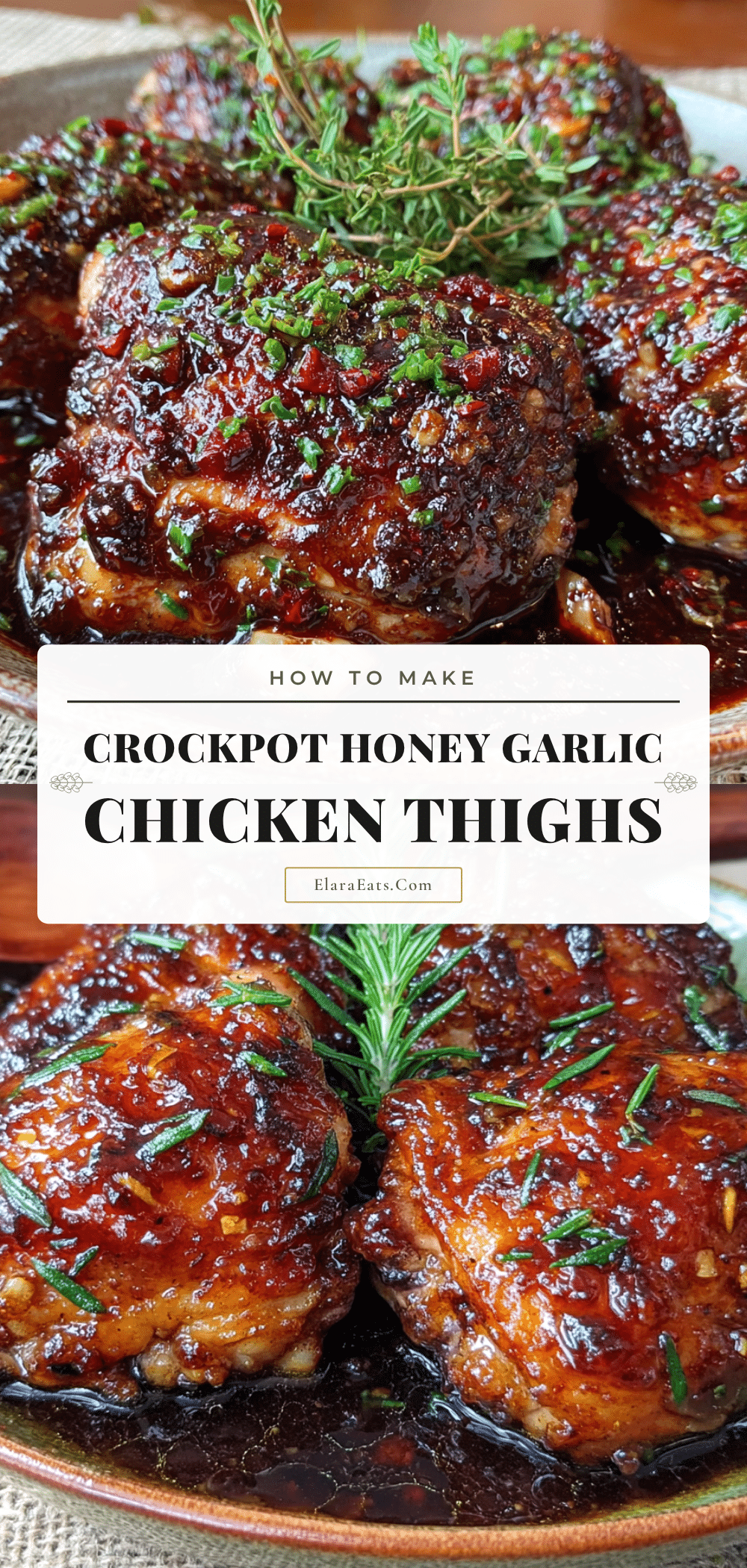 sticky honey garlic chicken thighs recipe