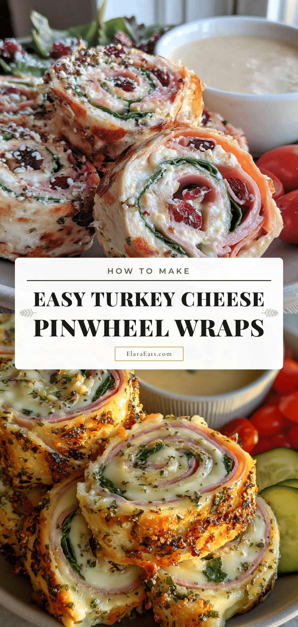 turkey and cheese pinwheel wraps recipe