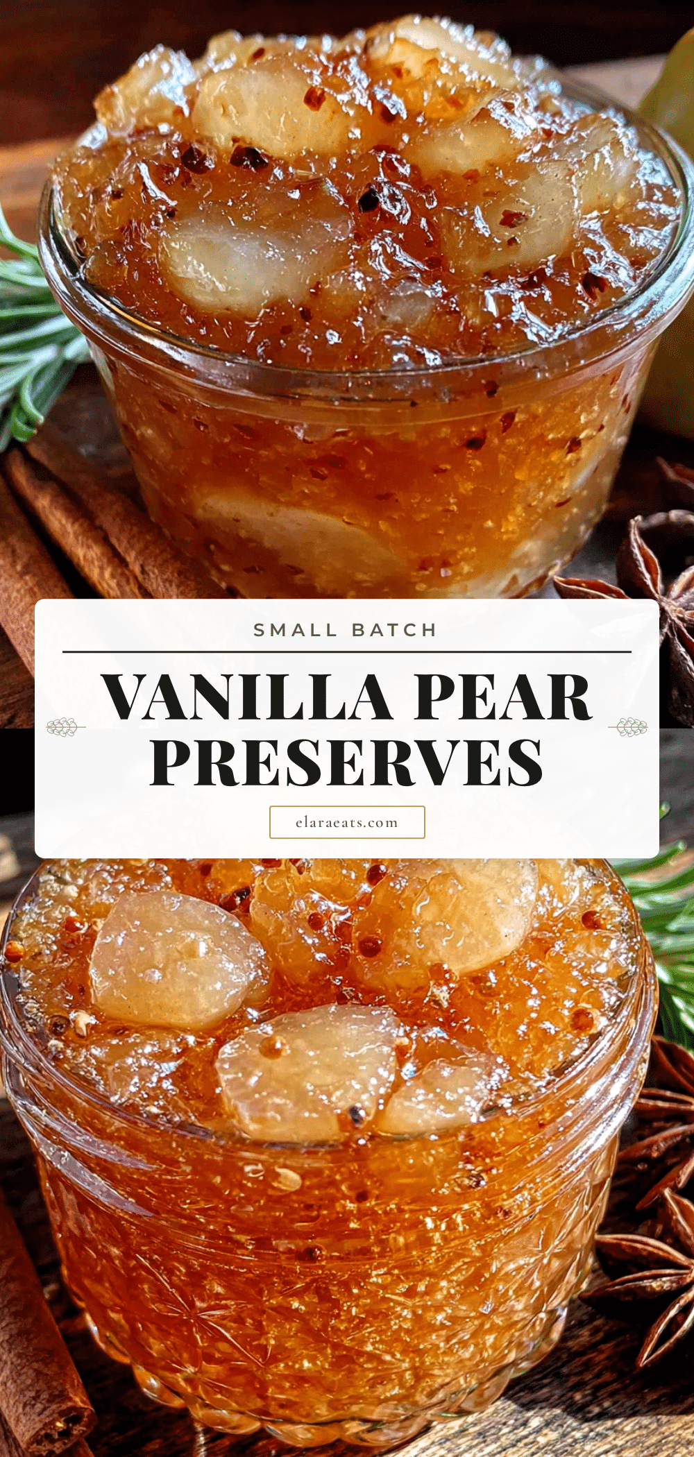 vanilla pear preserves recipe