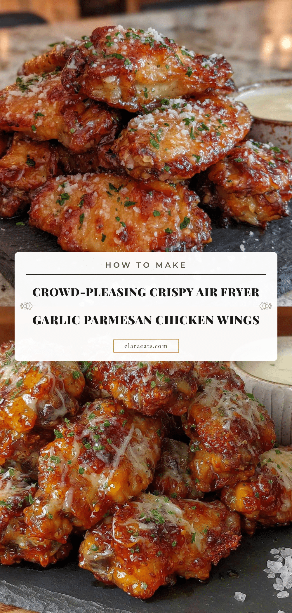 air fryer garlic parmesan chicken wings recipe