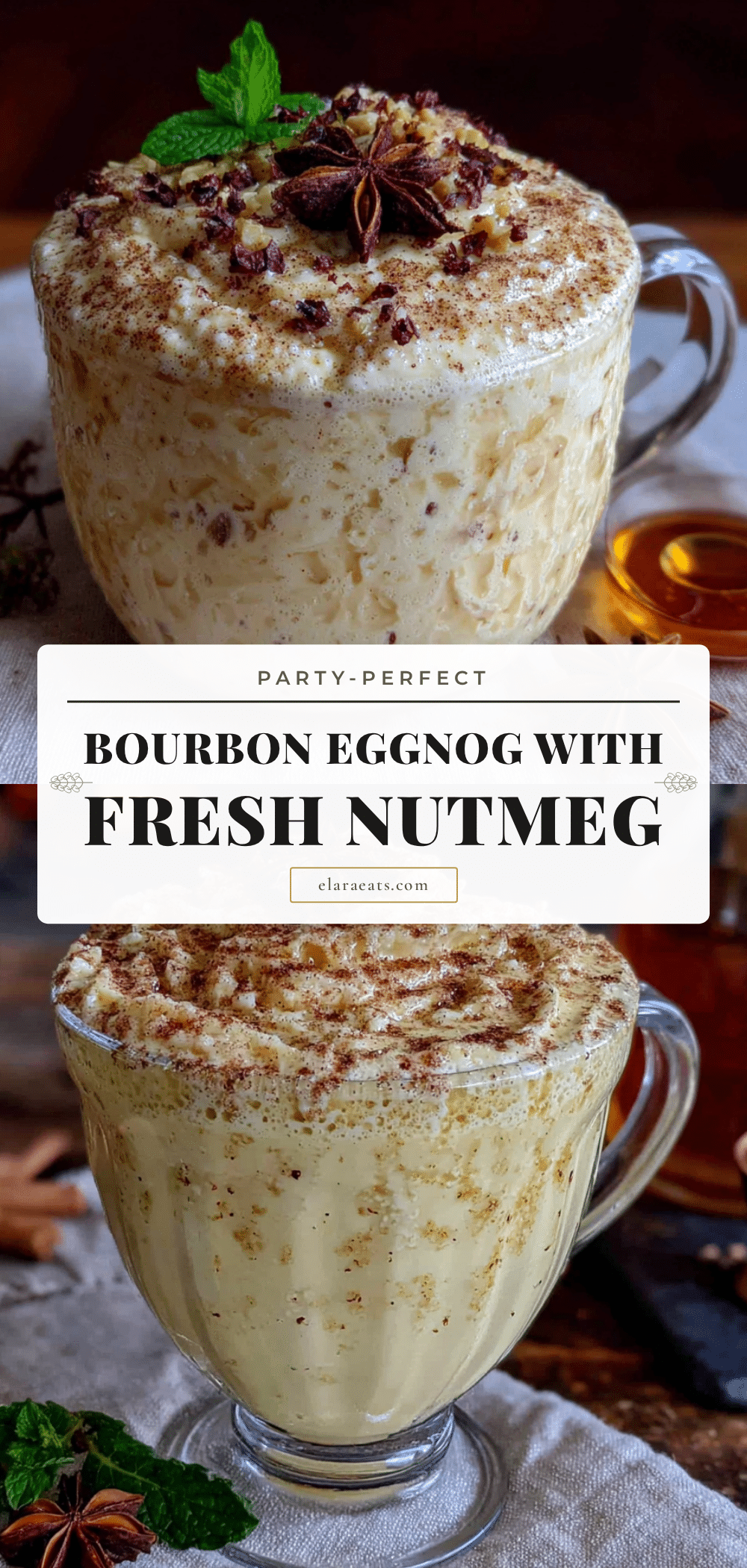 bourbon eggnog with fresh nutmeg recipe
