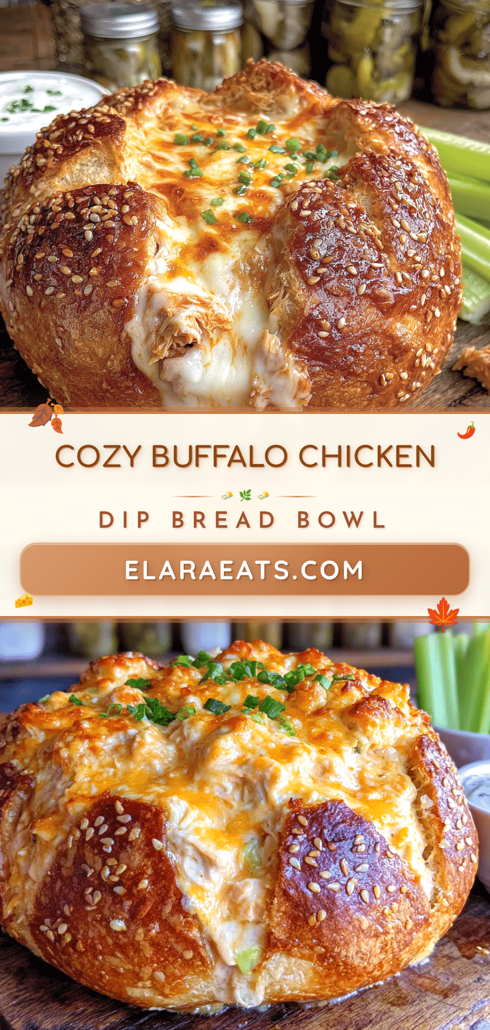 buffalo chicken dip bread bowl recipe