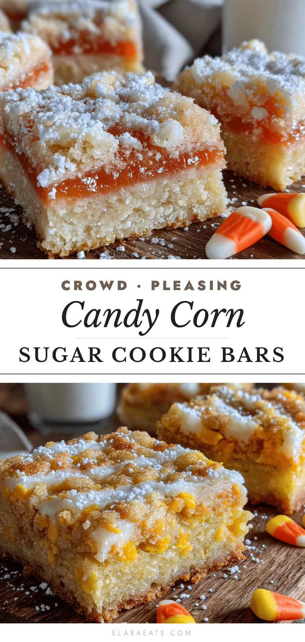 candy corn sugar cookie bars recipe