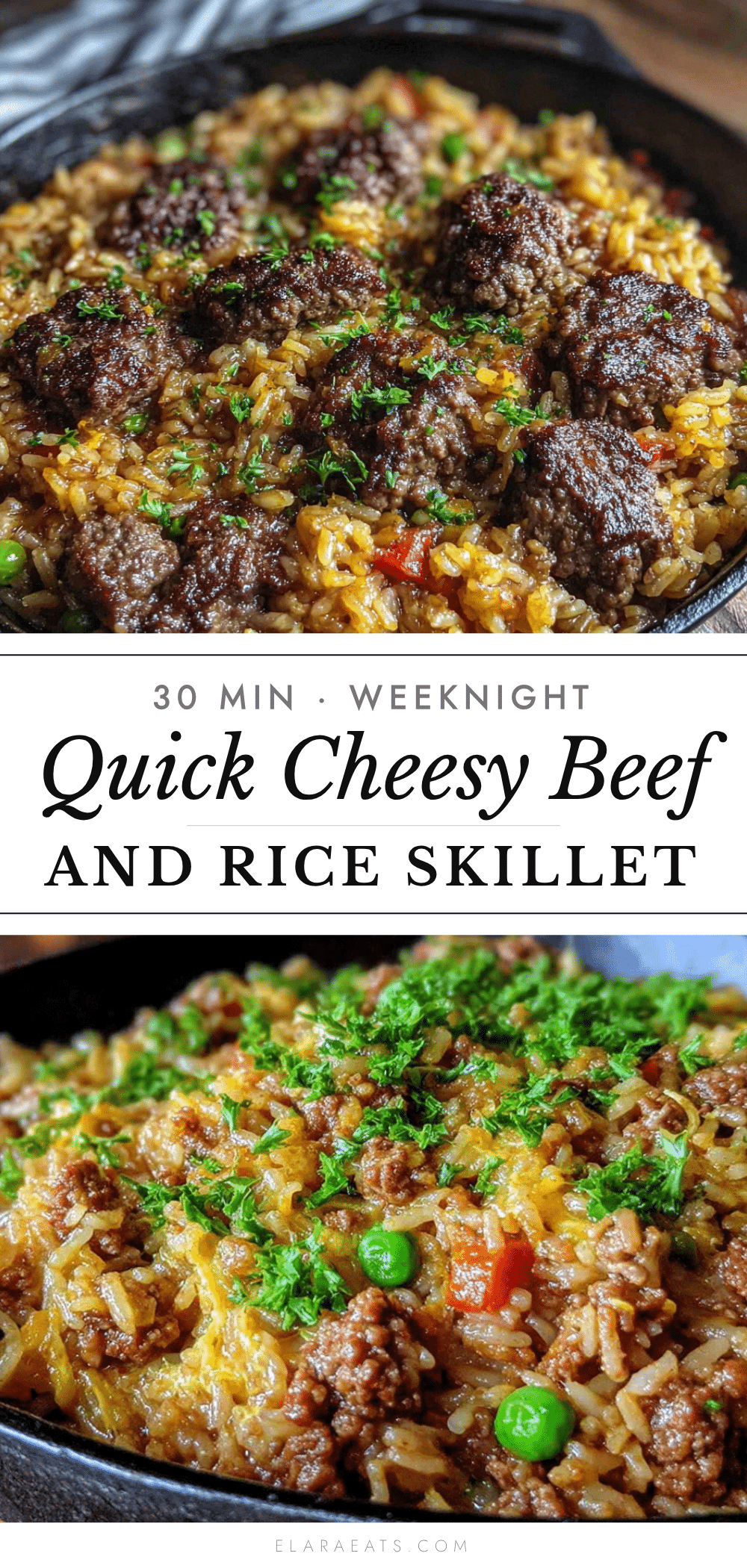 cheesy beef and rice skillet recipe