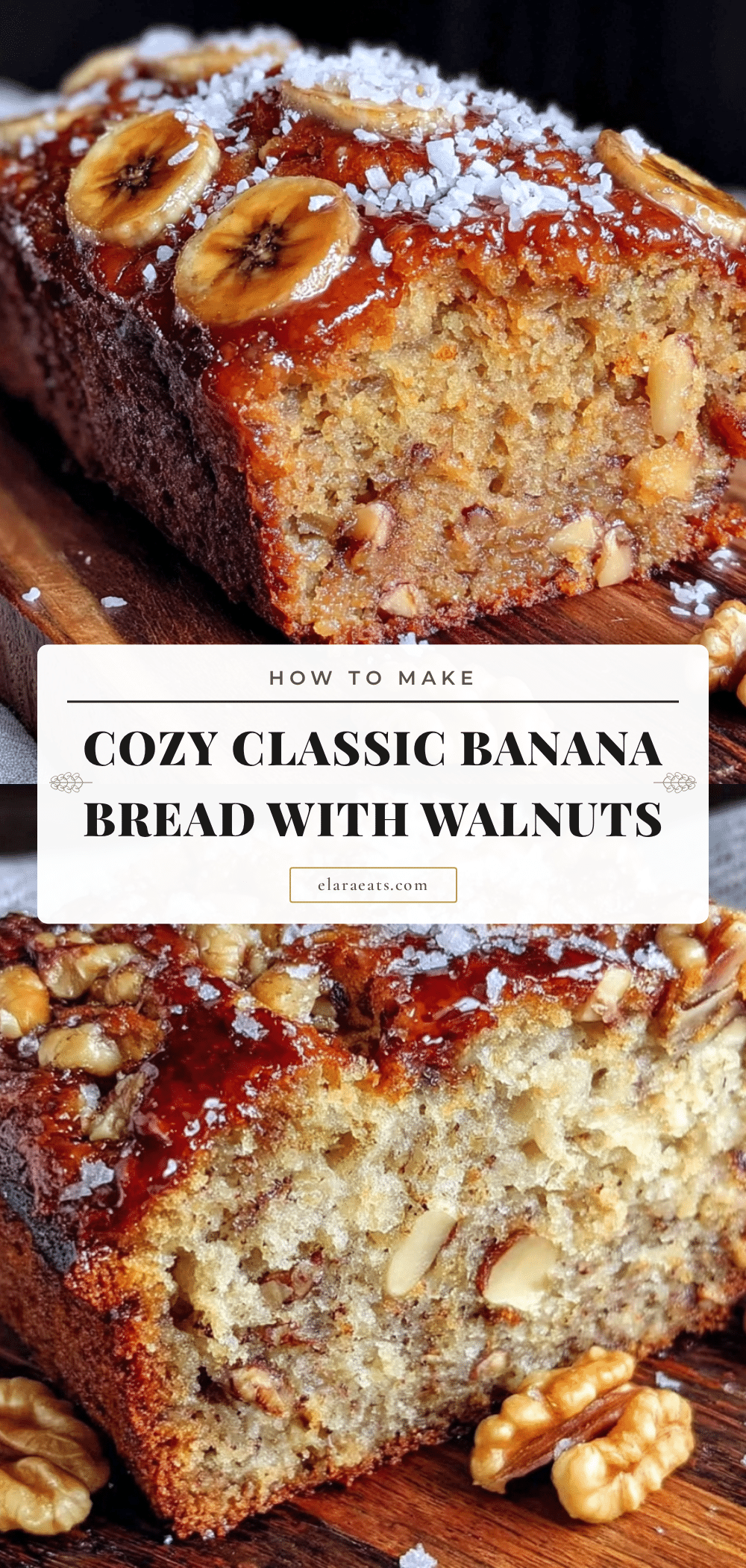 cozy classic banana bread with walnuts recipe
