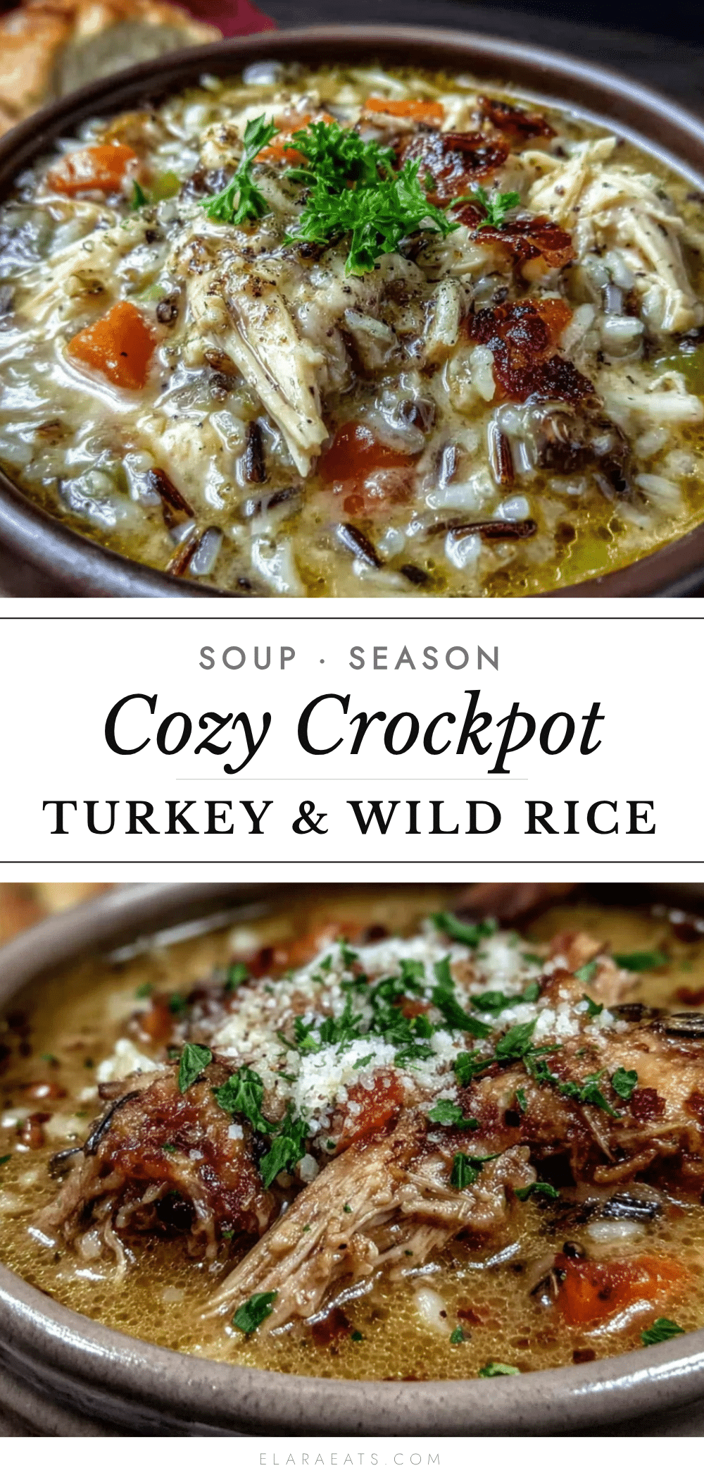 cozy crockpot turkey and wild rice soup recipe
