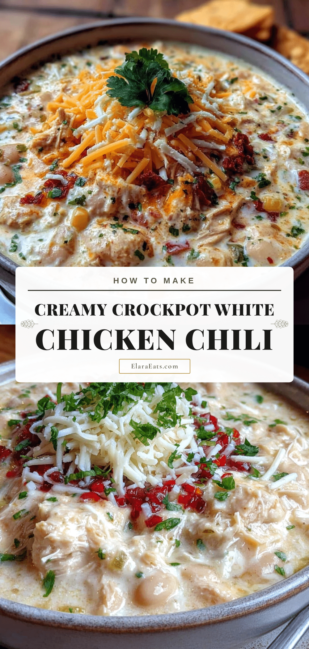 creamy crockpot white chicken chili recipe