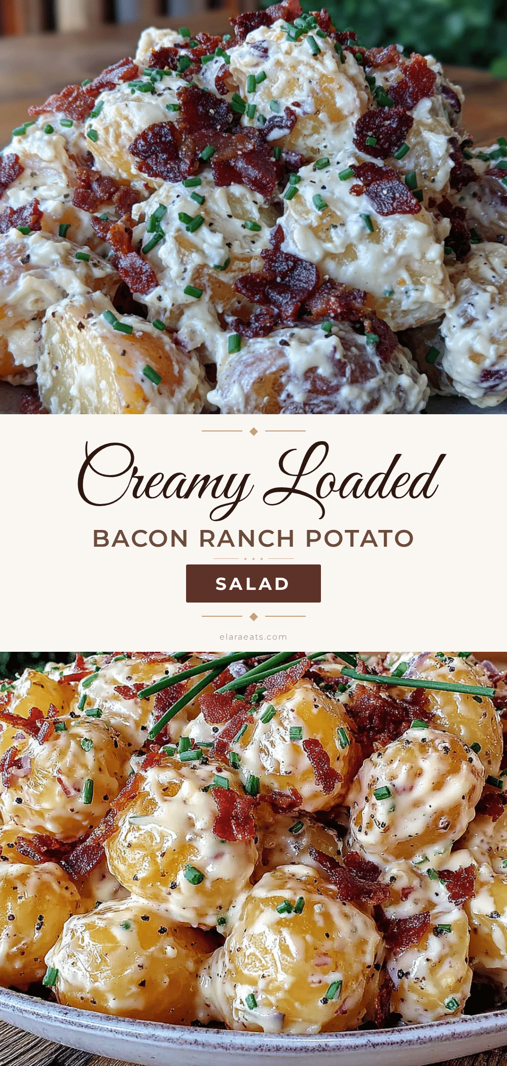 creamy loaded bacon ranch potato salad recipe