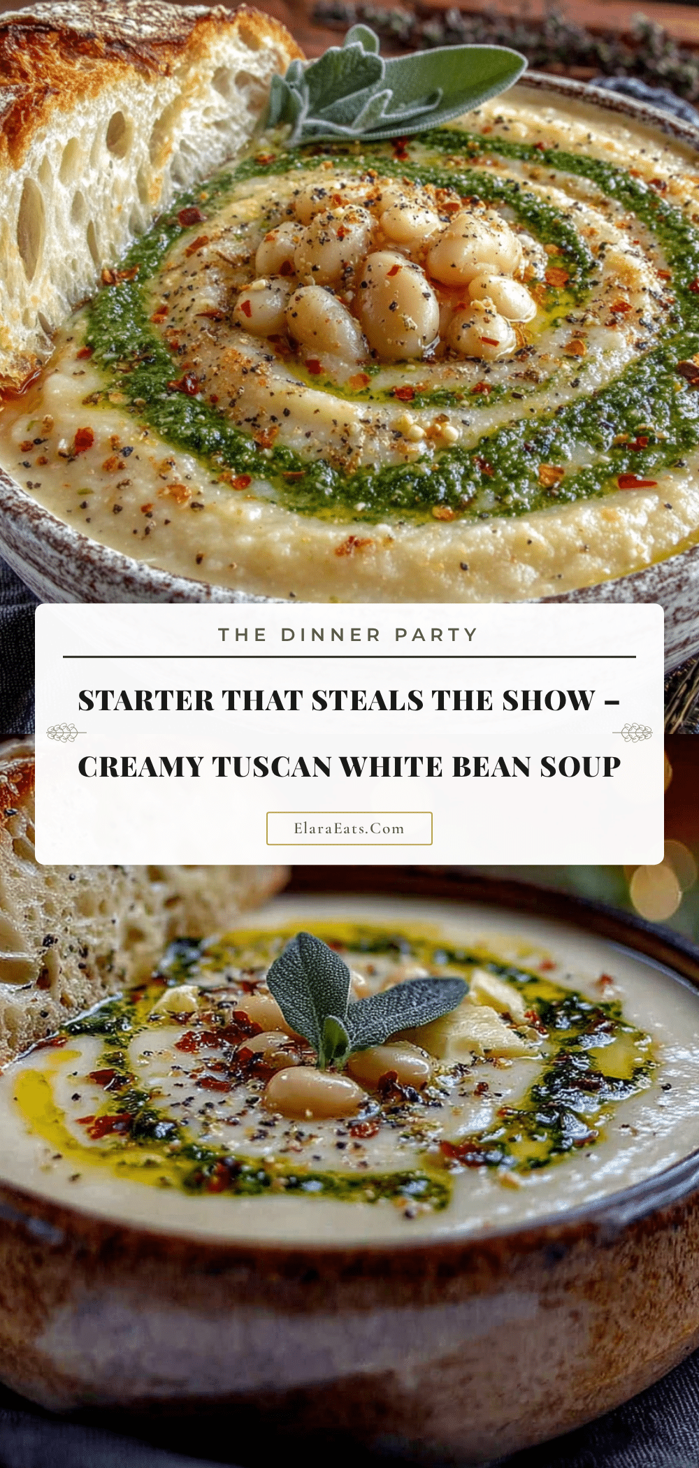 Creamy Tuscan White Bean Soup recipe