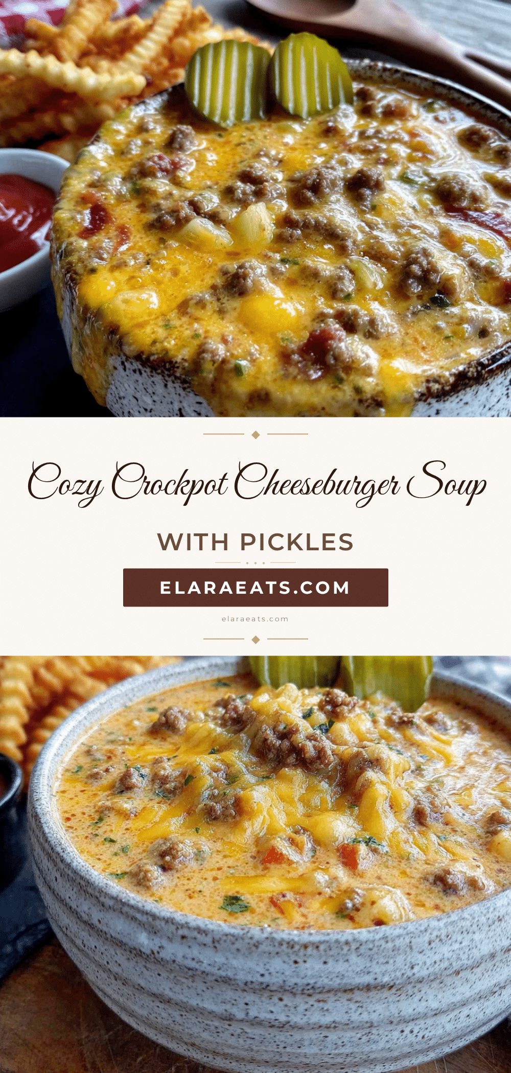 crockpot cheeseburger soup recipe