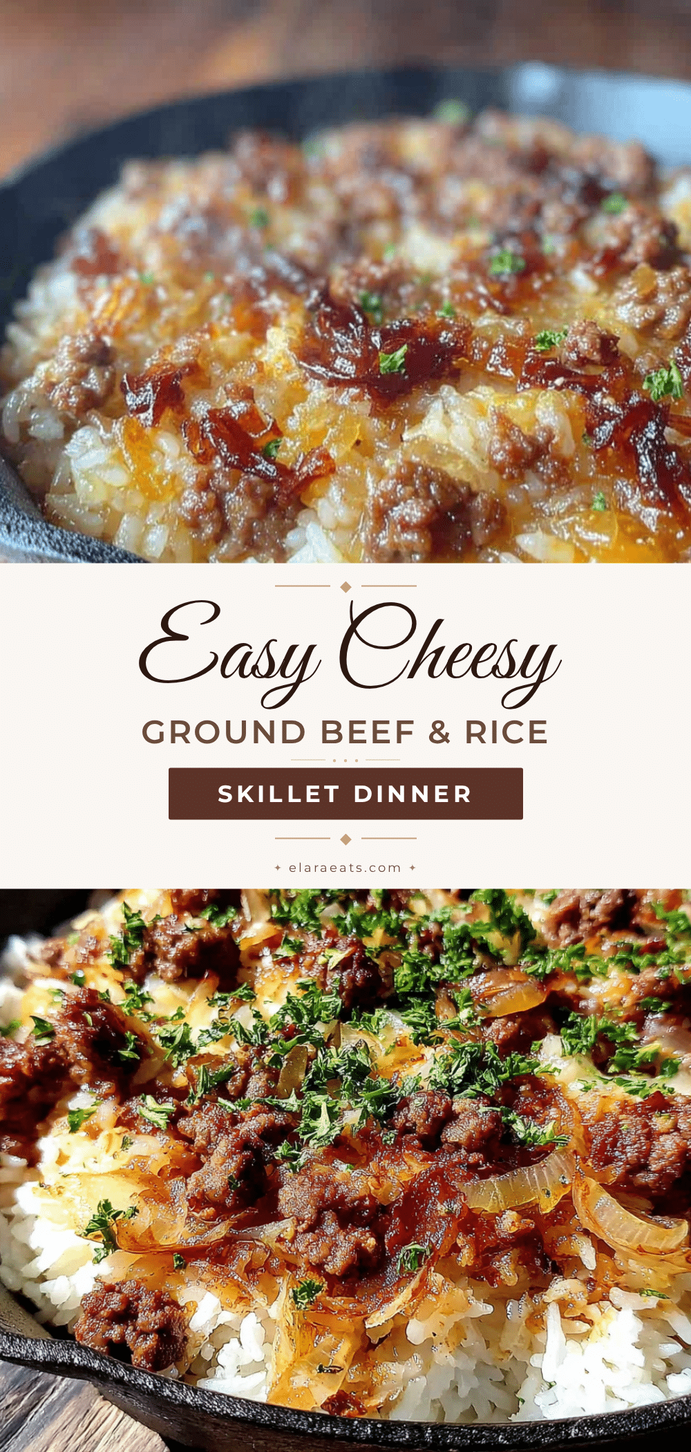 easy cheesy ground beef and rice skillet recipe