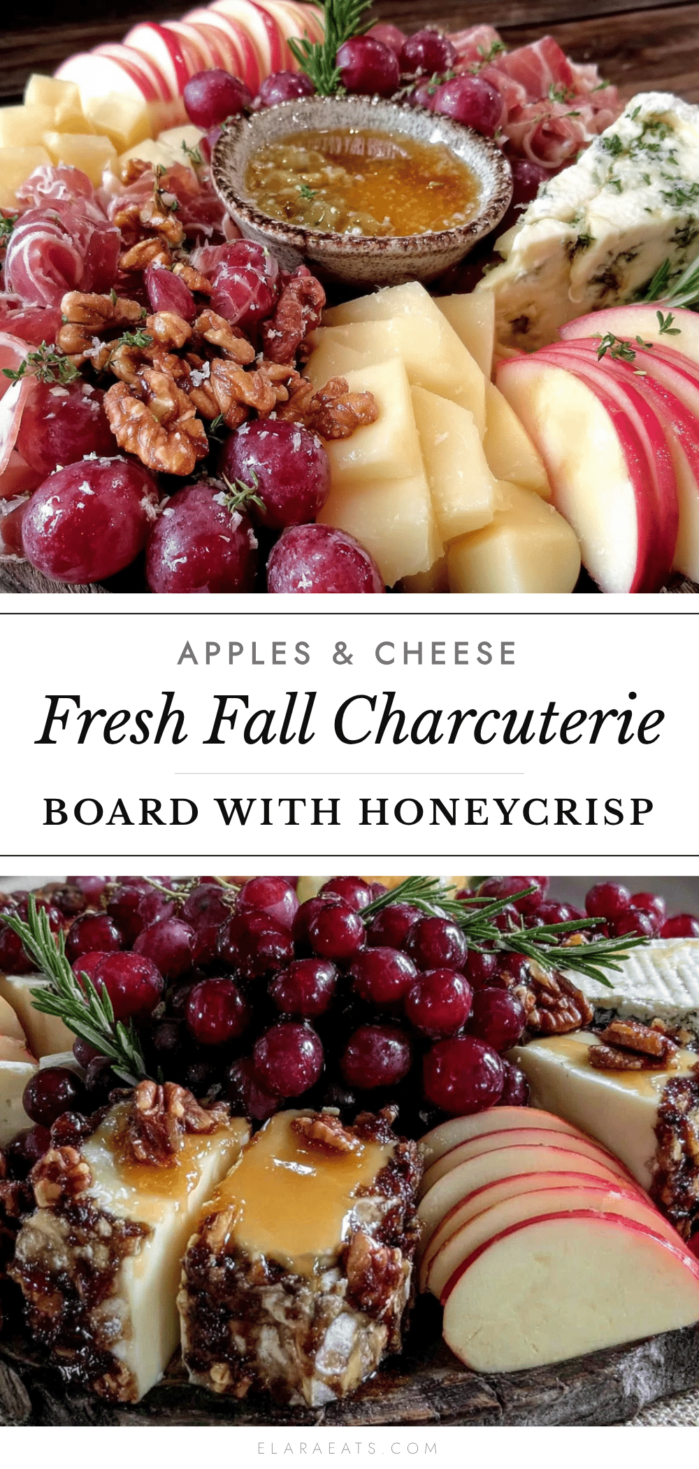 fresh fall charcuterie board with apples and cheese recipe
