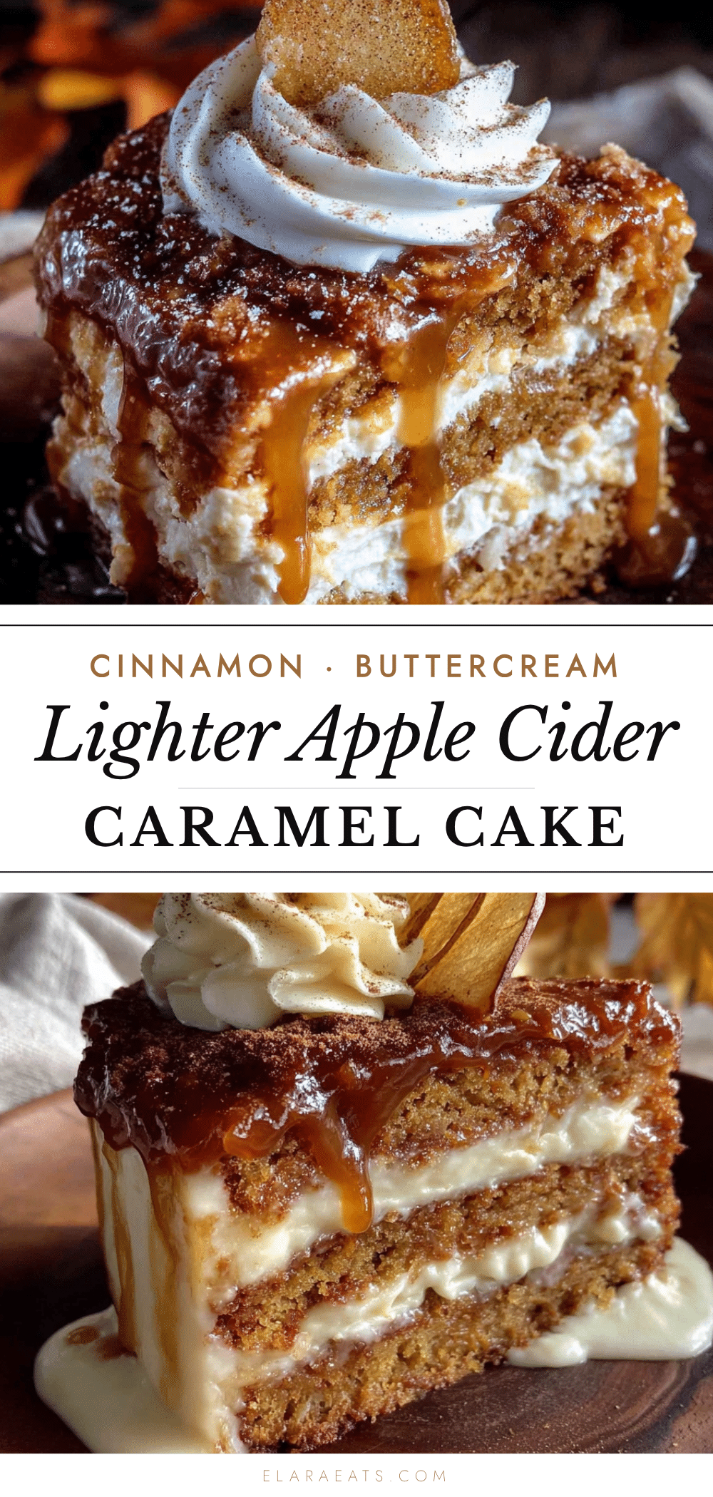 lighter apple cider caramel cake recipe
