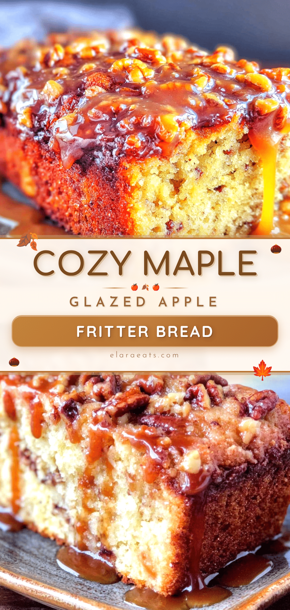 maple glazed apple fritter bread recipe