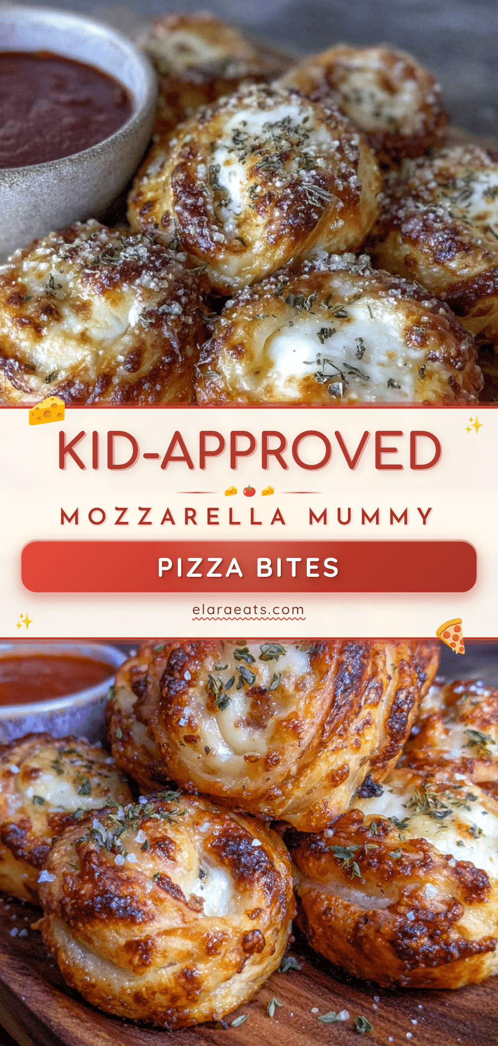 mozzarella mummy pizza bites recipe