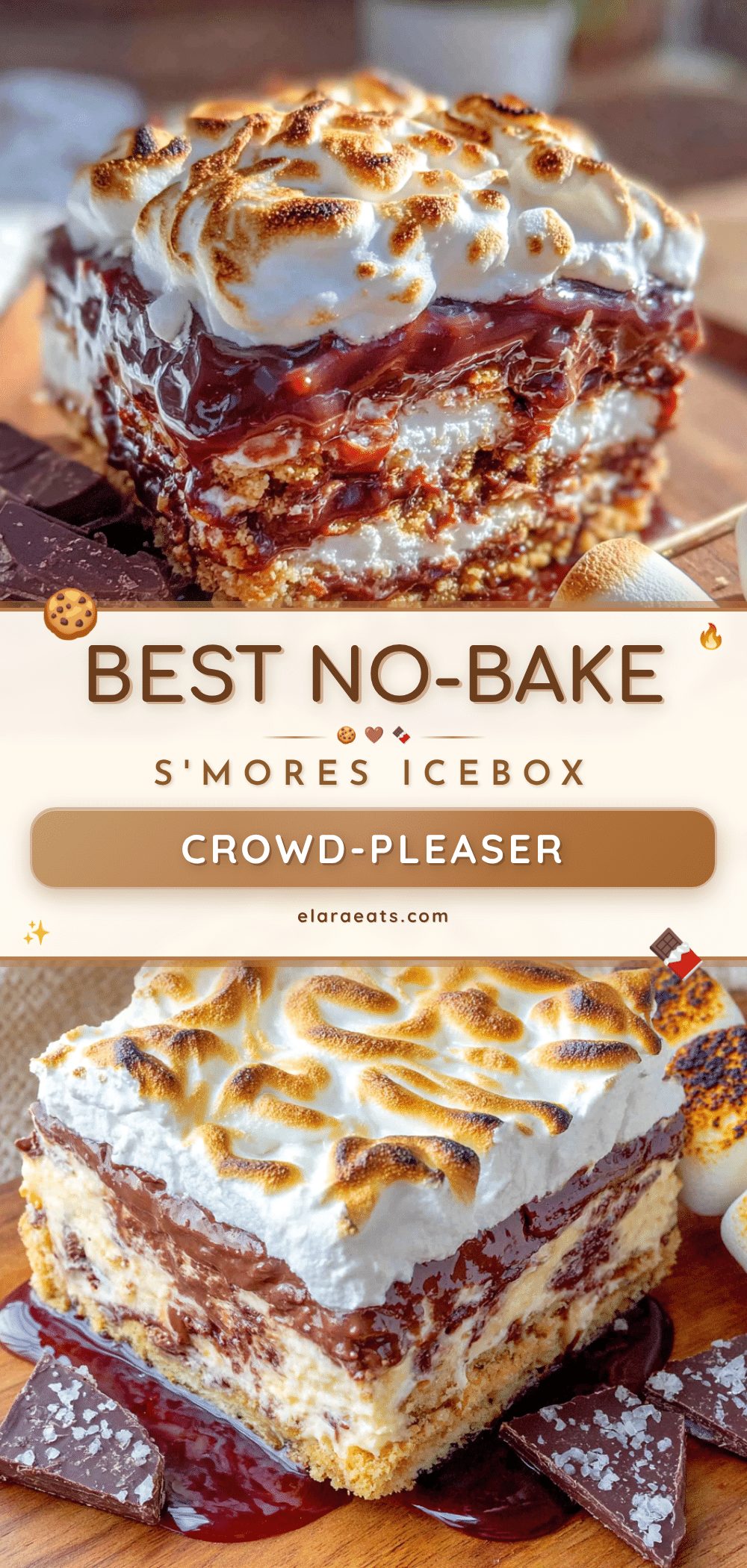 no-bake smores icebox cake recipe
