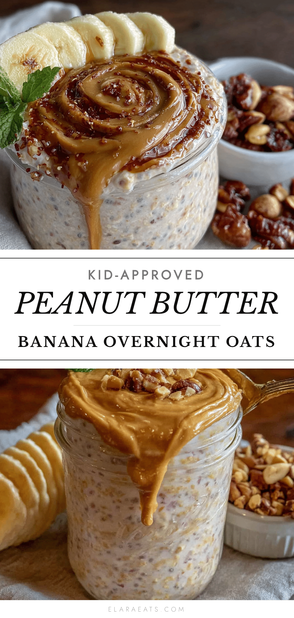 Peanut Butter Banana Overnight Oats recipe