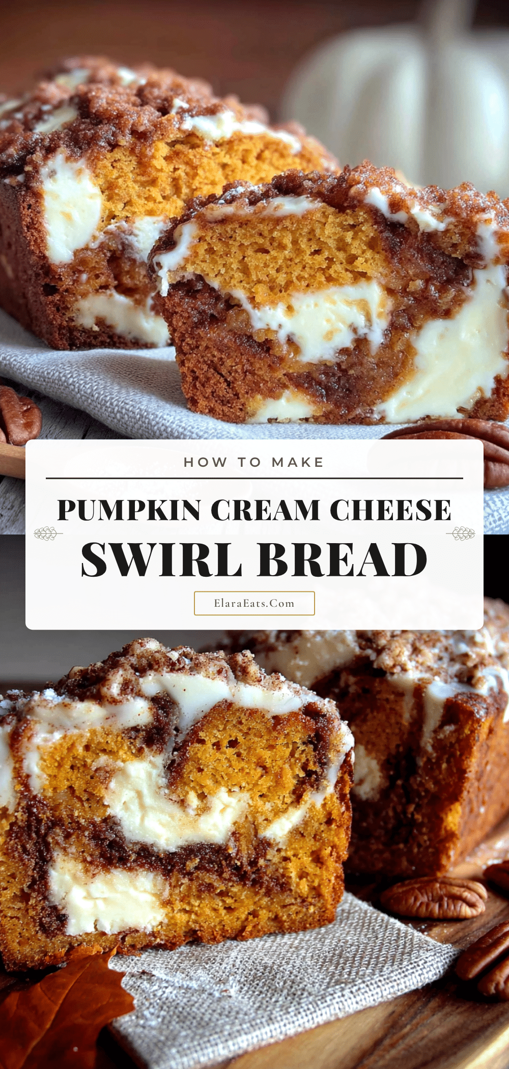 pumpkin cream cheese swirl bread recipe