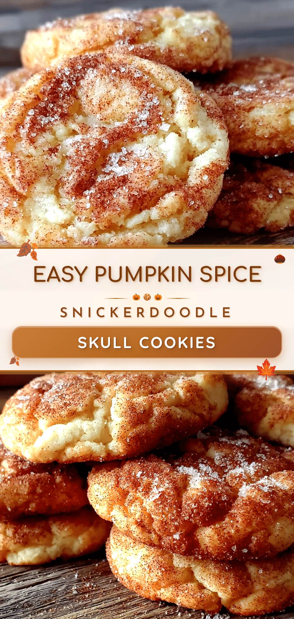 pumpkin spice snickerdoodle skull cookies recipe