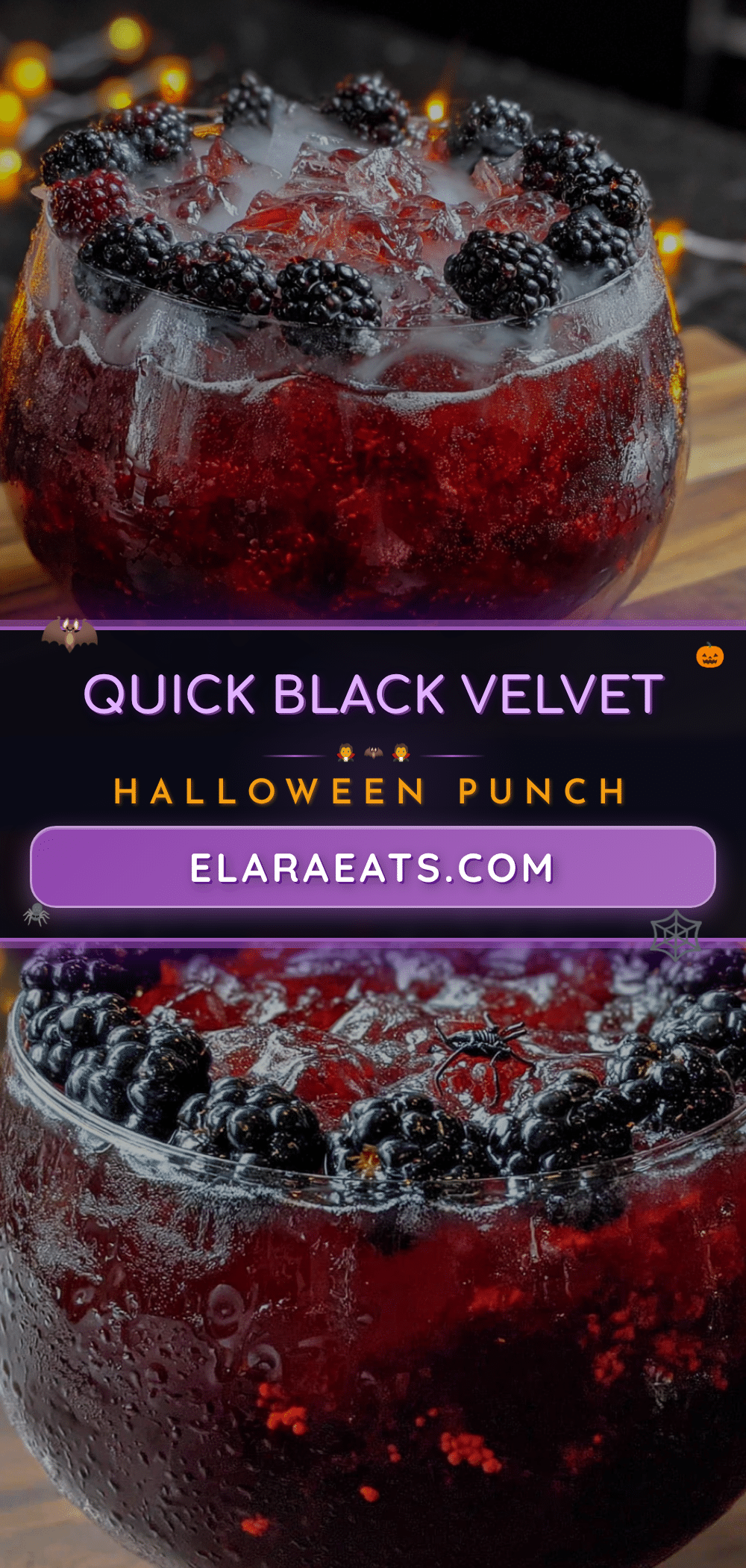Quick Black Velvet Halloween Punch recipe