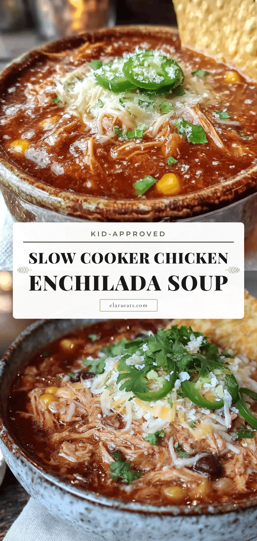 slow cooker chicken enchilada soup recipe