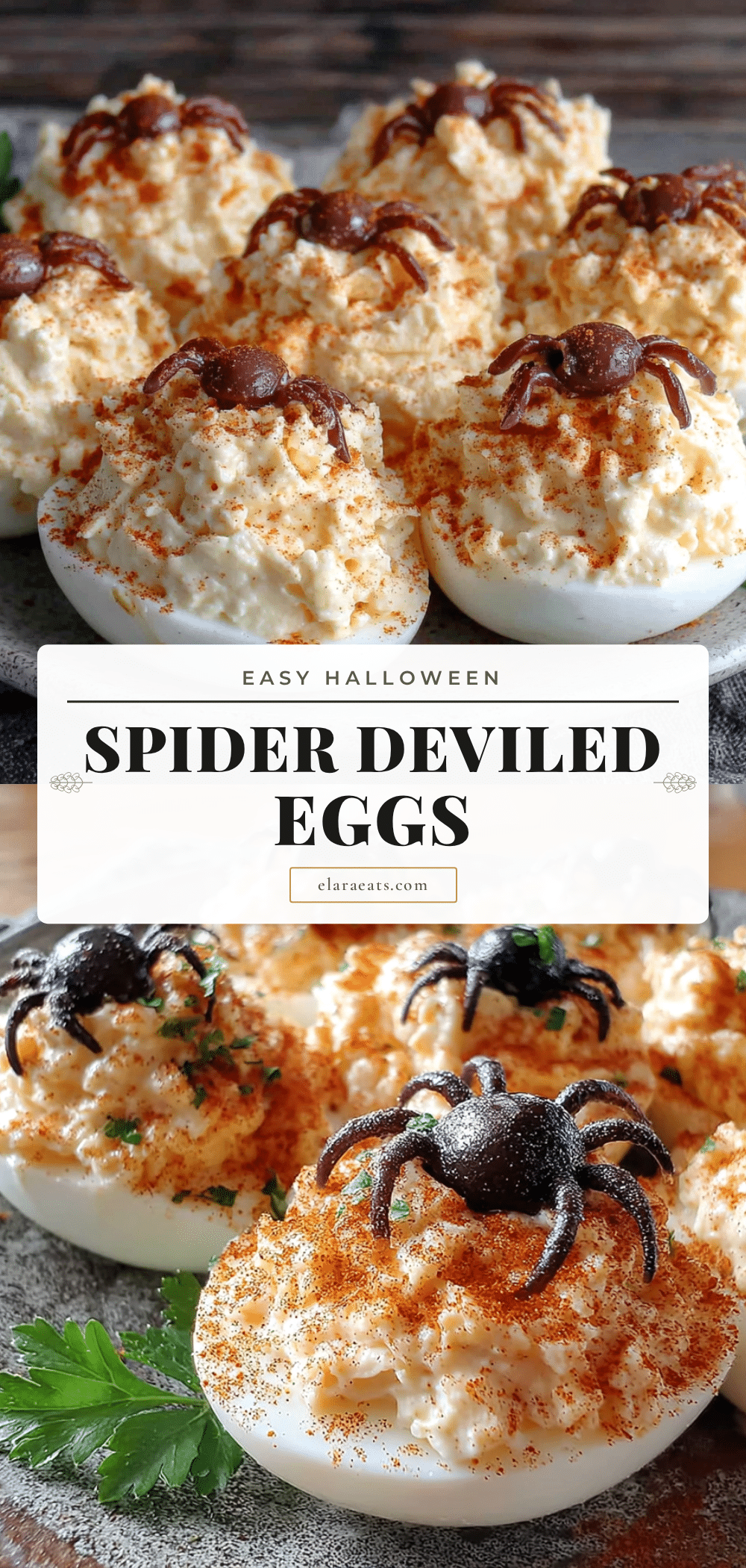 spider deviled eggs recipe