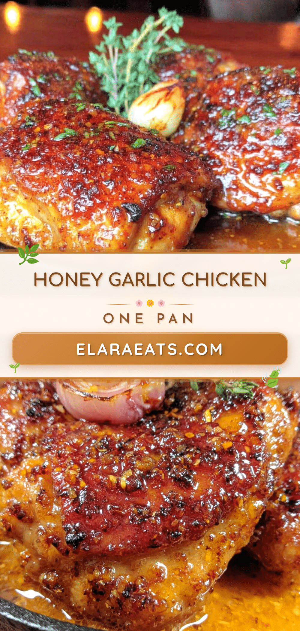 sticky honey garlic chicken thighs recipe