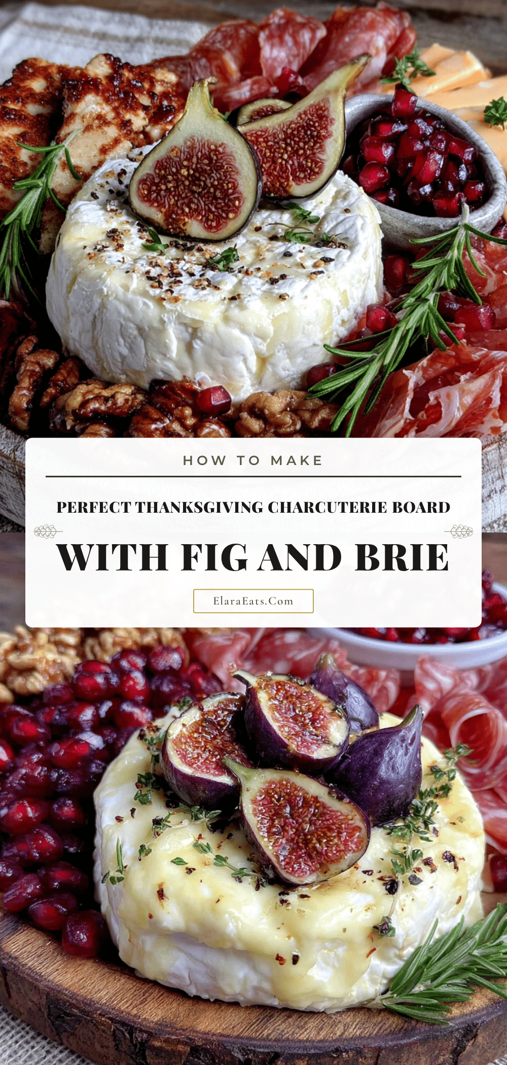 Thanksgiving Charcuterie Board with Fig and Brie recipe