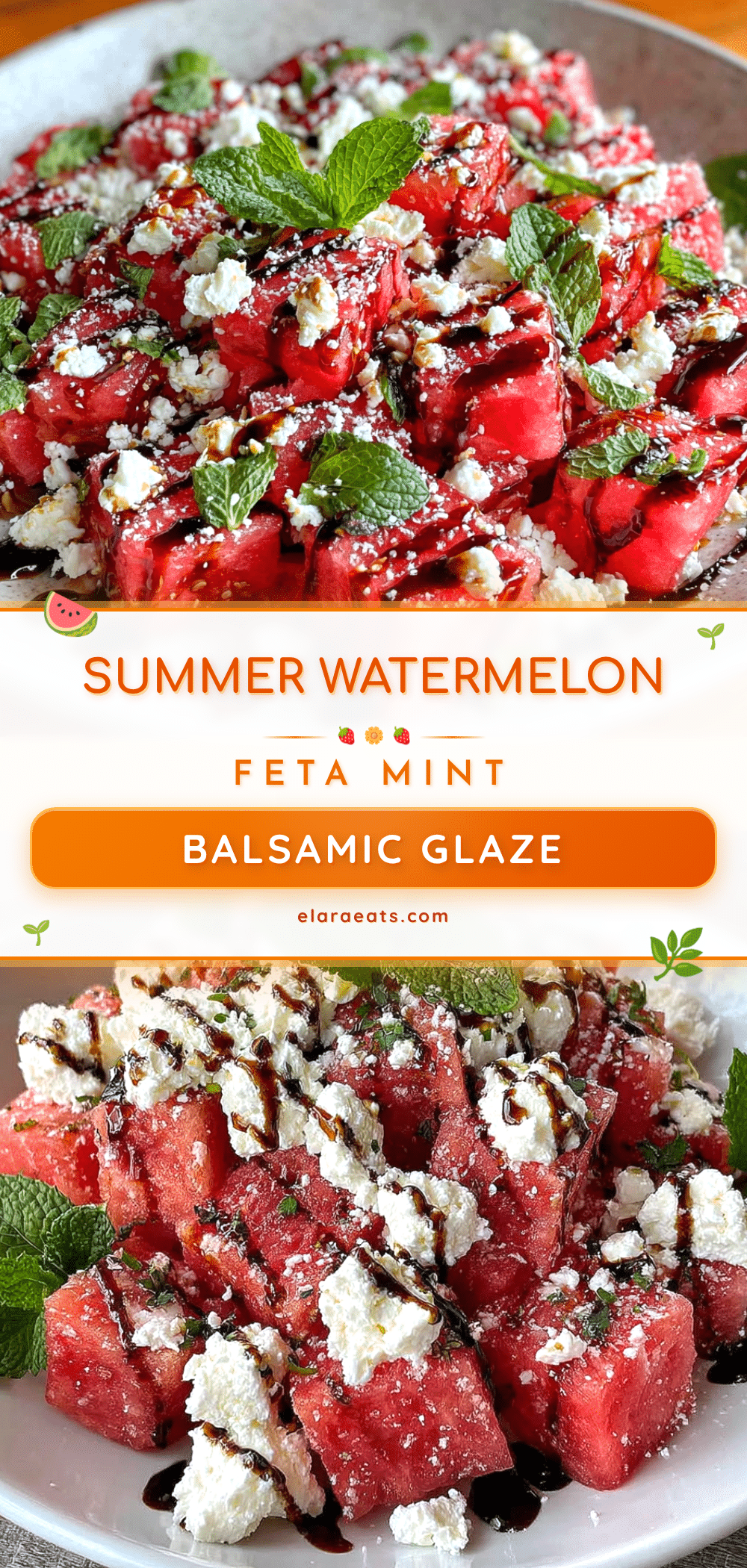 Watermelon Feta Mint Salad recipe
