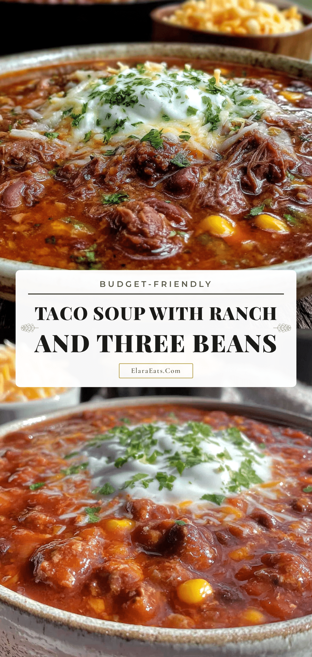 3-bean taco soup with ranch recipe