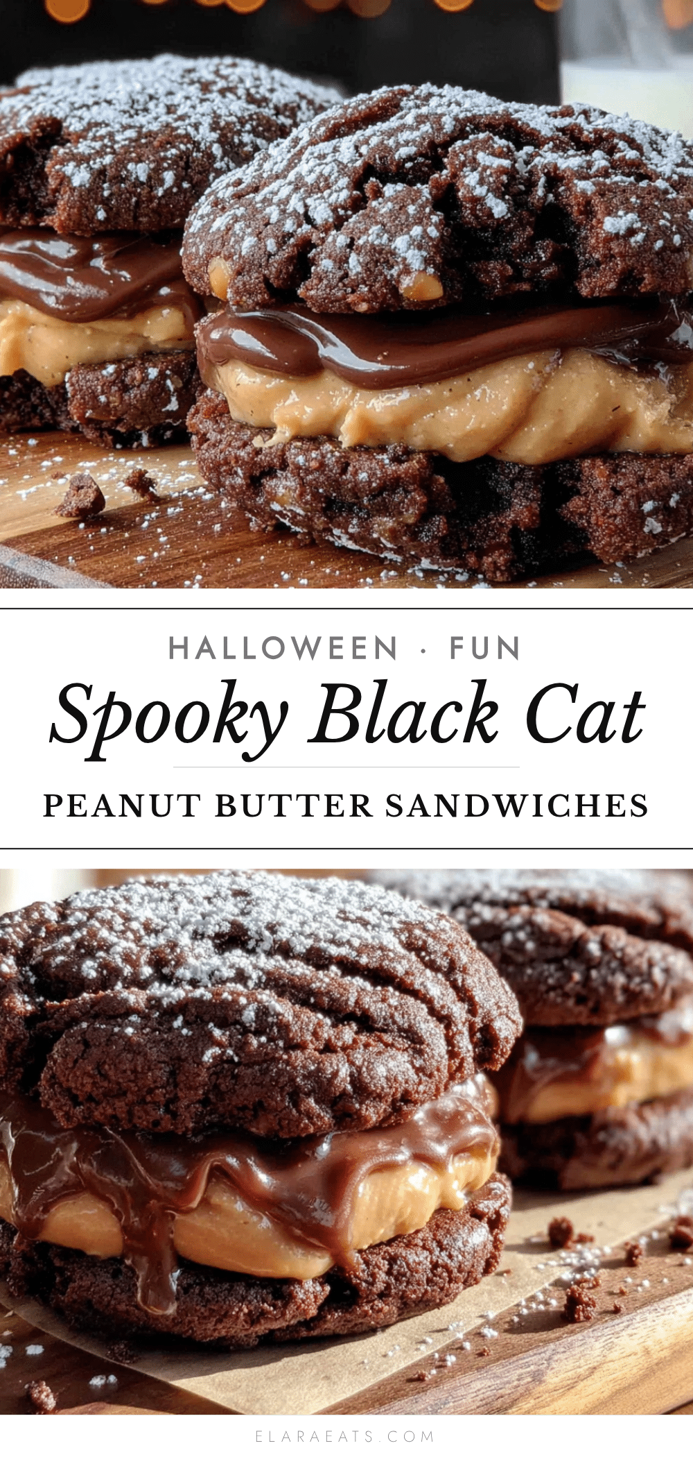 black cat peanut butter cookie sandwiches recipe