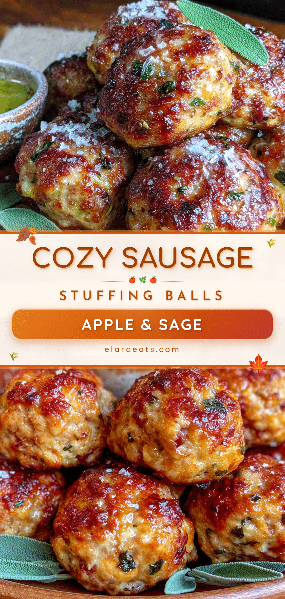 Cozy Sausage Stuffing Balls with Apple and Sage recipe