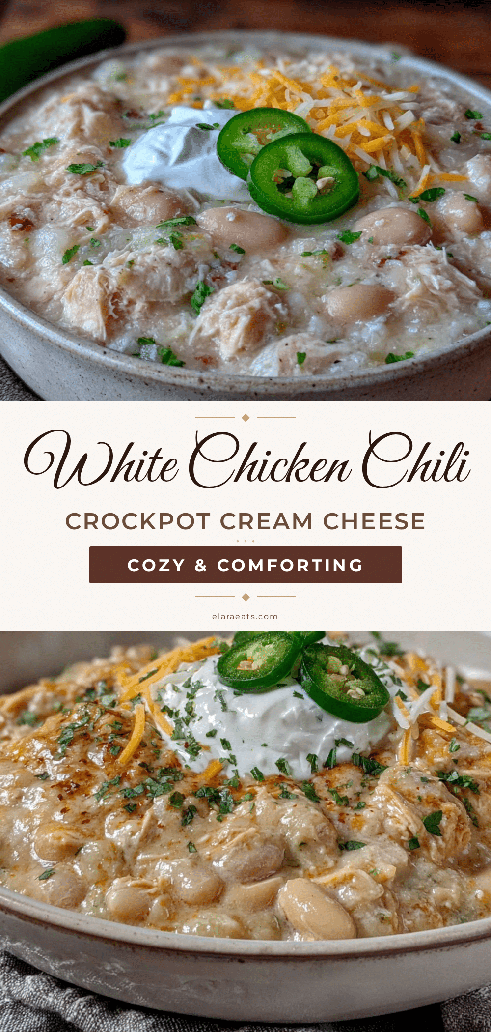 creamy crockpot white chicken chili with cream cheese recipe