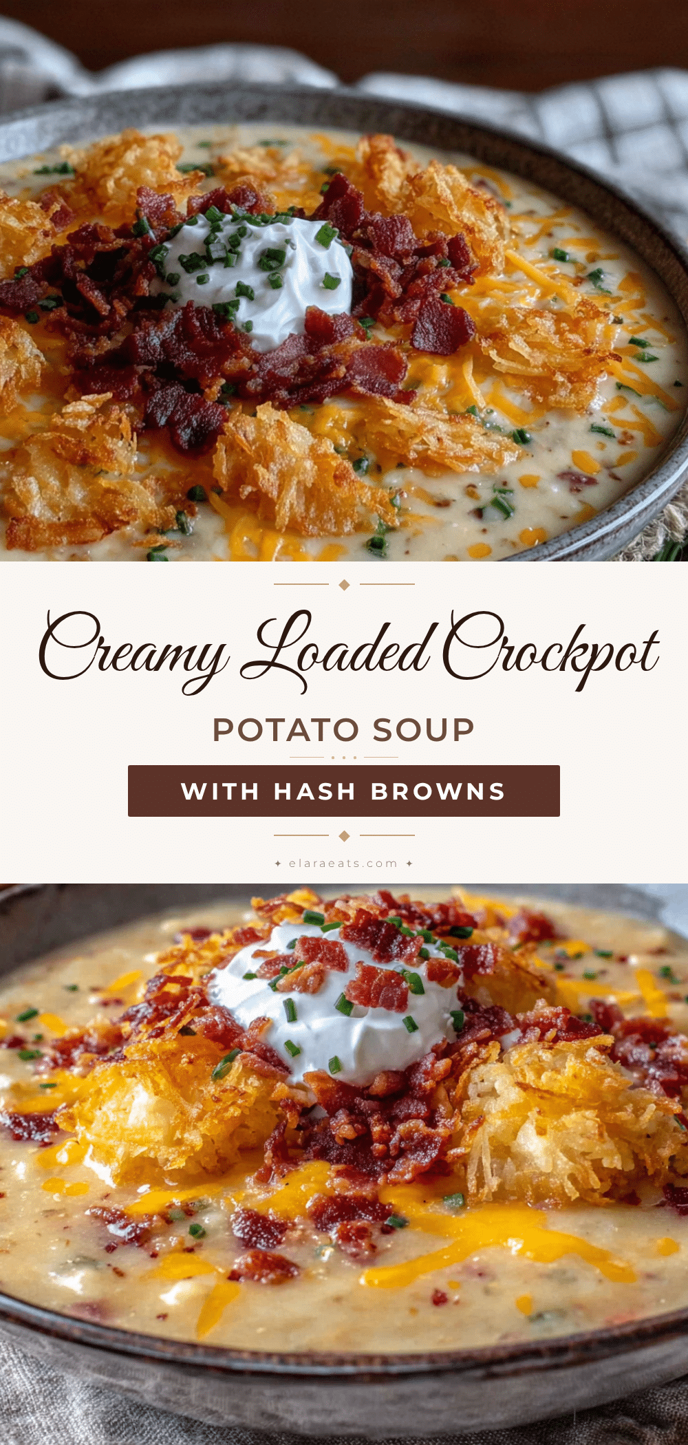 crockpot potato soup with hash browns recipe
