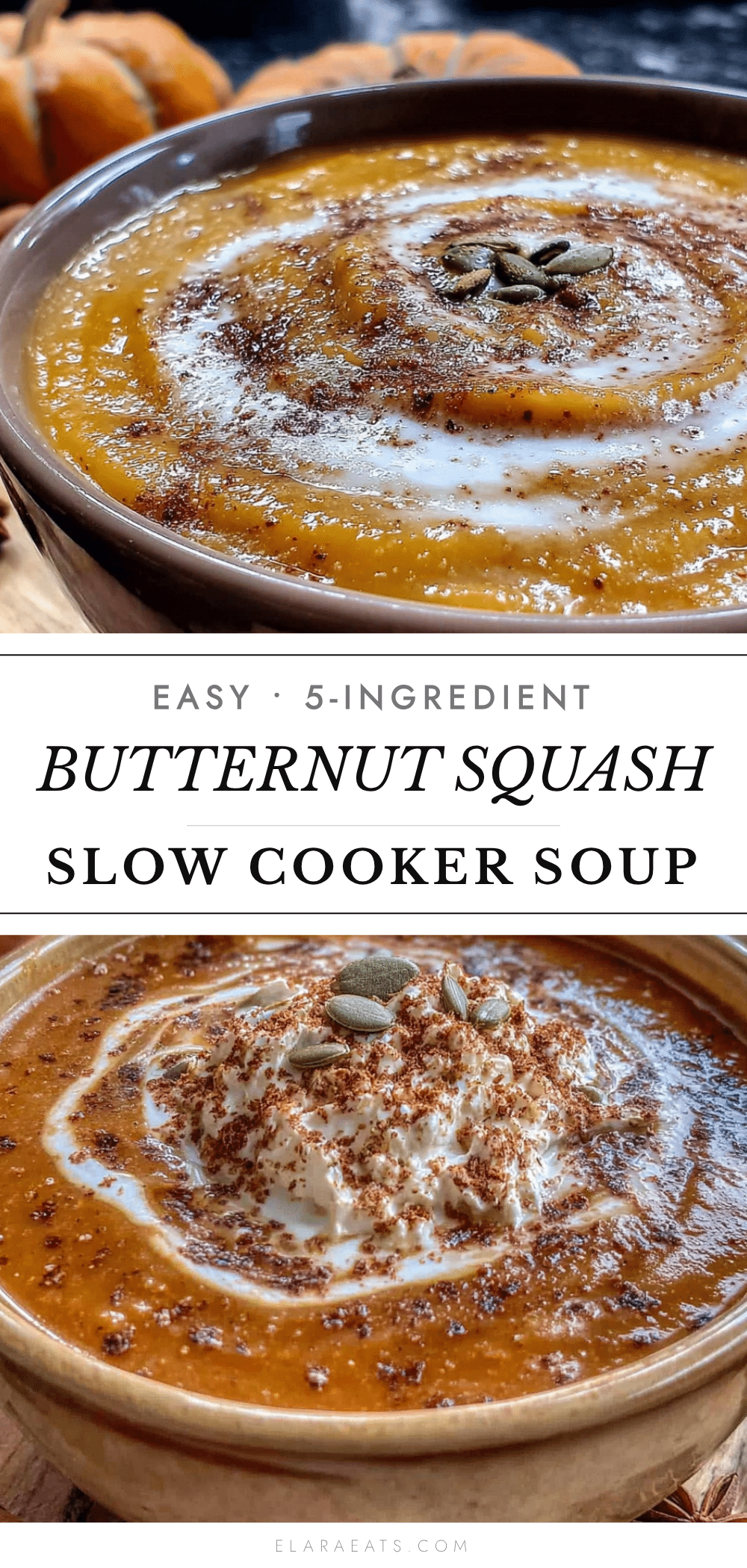 easy 5-ingredient slow cooker butternut squash soup recipe