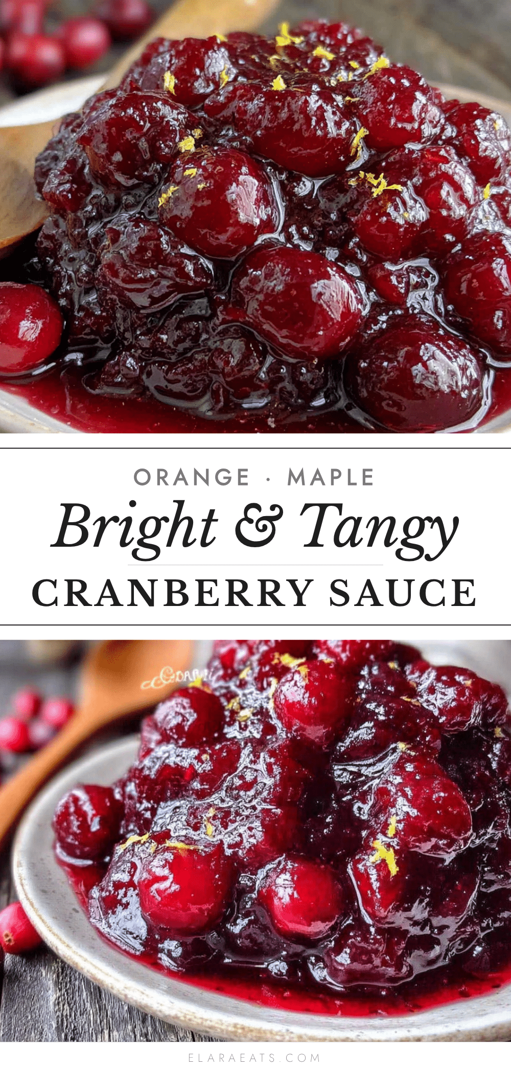 fresh cranberry sauce with orange and maple recipe