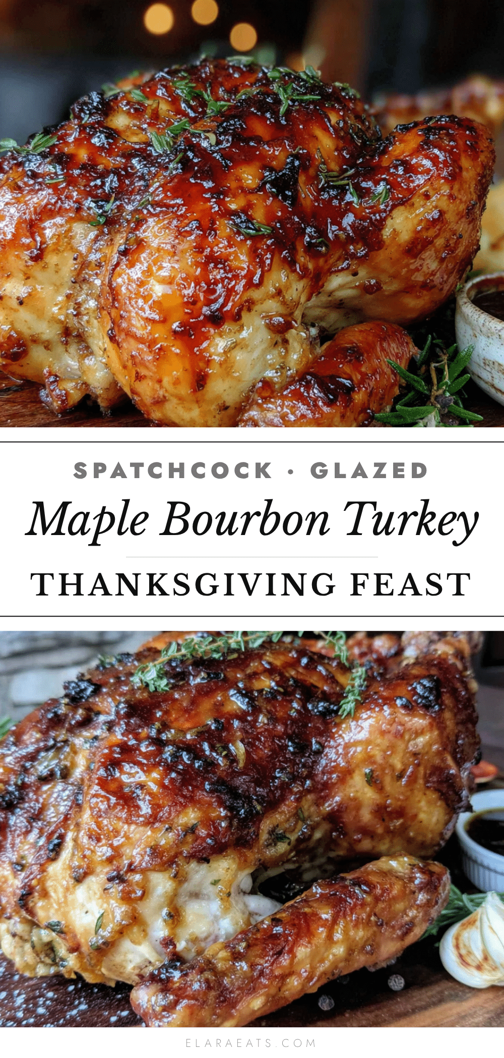 maple bourbon glazed turkey recipe
